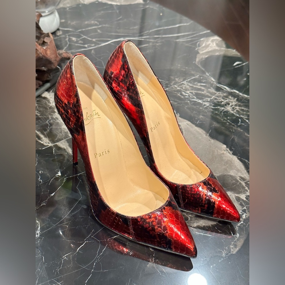 Louboutin red stilettos